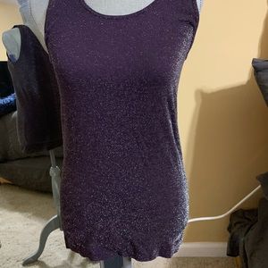 Sparkly purple stretchy tank